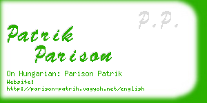 patrik parison business card